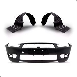 Kit Parachoque Para Lancer 2008 A 2019 Com Par Parabarros Preto