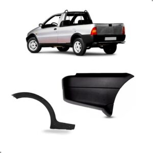 Kit Polaina Traseira Strada 1997 A 2000 C/ Alargador Direito