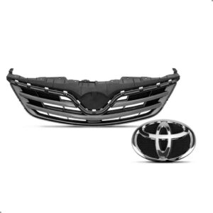 Grade Radiador Corolla 12 13 Para Altis Cromada Com Emblema Cromado
