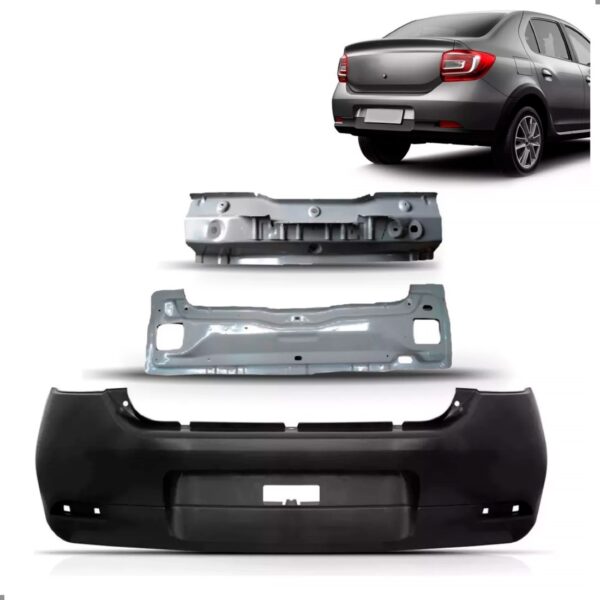 Kit Painel Traseiro Logan 2017 A 2025 C/ Parachoque Traseiro