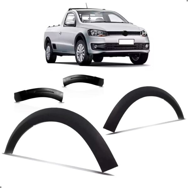 Kit Moldura Paralama Pchoque Diant Saveiro G5 G6 2010 A 2016