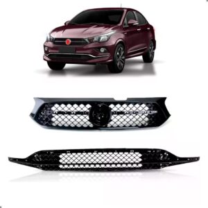 Par De Grade Para Fiat Cronos 20 19 18 Superior E Inferior Black Piano