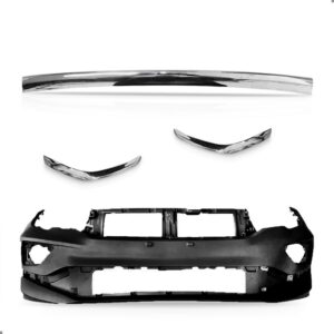 Kit Parachoque Para Fiat Cronos 2017 A 2020 Com Frisos Preto