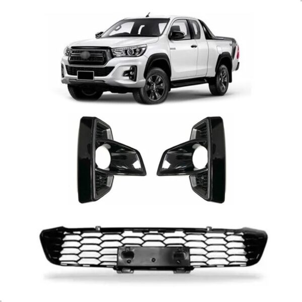 Kit Grades Pickup Hilux 2018 2019 2020 Inferior E Central Plástico