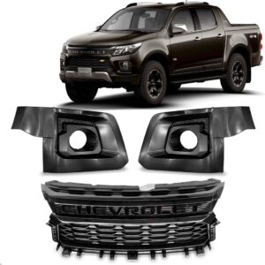 Kit Grades Parachoque S10 2021 A 2024 Trailblazer C/ Escrita Preto