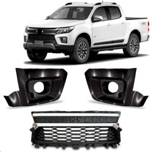 Kit Grades Parachoque S10 2021 A 2024 Trailblazer S/ Emblema Preto