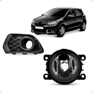 Farol Milha Com Moldura Para Sandero 2015 A 2019 Esquerdo