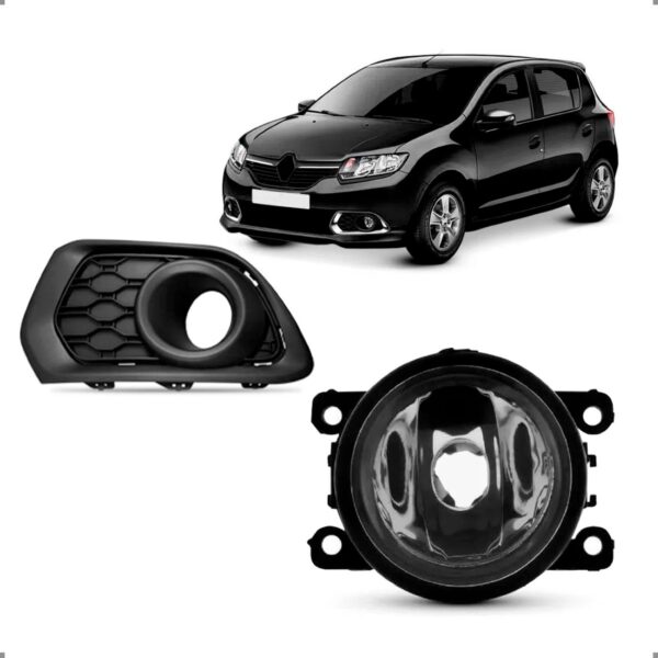 Farol Milha Com Moldura Para Sandero 2015 A 2019 Esquerdo