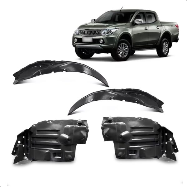 Kit Jogo Asa Urubu L200 Triton 2017 A 2020 4 Peças Dianteiro