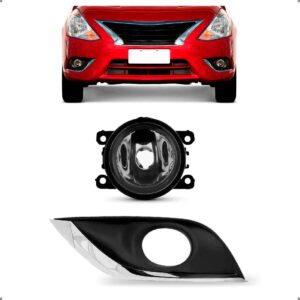 Farol Milha Com Moldura Para Versa 2015 A 2019 Esquerdo