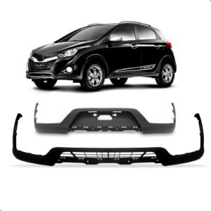 Kit Spoiler Dianteiro E Traseiro Hb20x 2012 2013 2014 2015  Preto