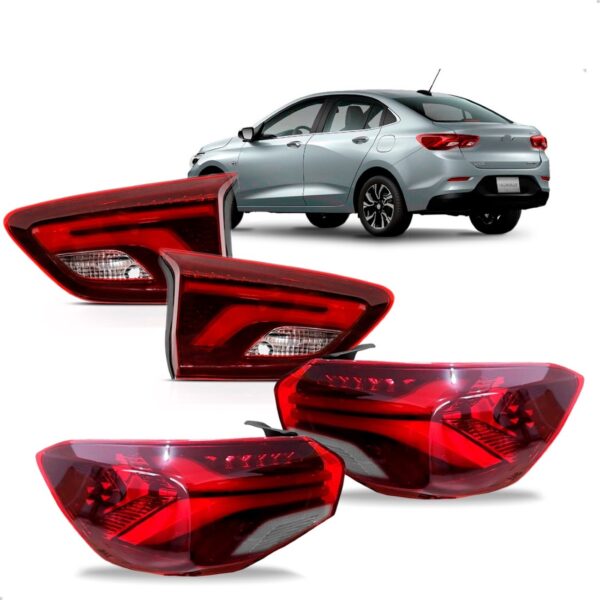 Kit Sinaleira 04 Peças Onix Sedan Com Led 2020 A 2025