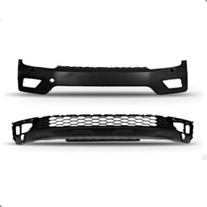 Kit Parachoque Para Tiguan 2018 A 2021 Com Grade Inf Saia Preto