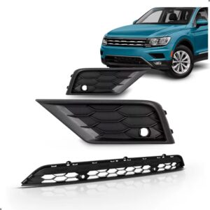 Kit Jogo Grade Para Tiguan 2018 19 20 2021 Central E Lateral Preto