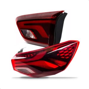 Jogo Sinaleira Onix Sedan 2020 A 2024 Com Led Canto E Tampa Vermelho