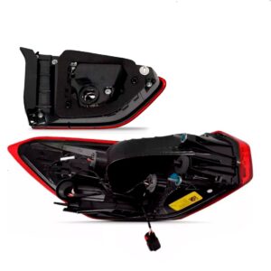 Jogo Sinaleira Onix Sedan 2020 A 2024 Com Led Canto E Tampa Vermelho