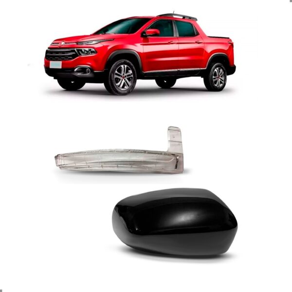 Capa De Retrovisor Com Lente Fiat Toro 2016 A 2025 Direita
