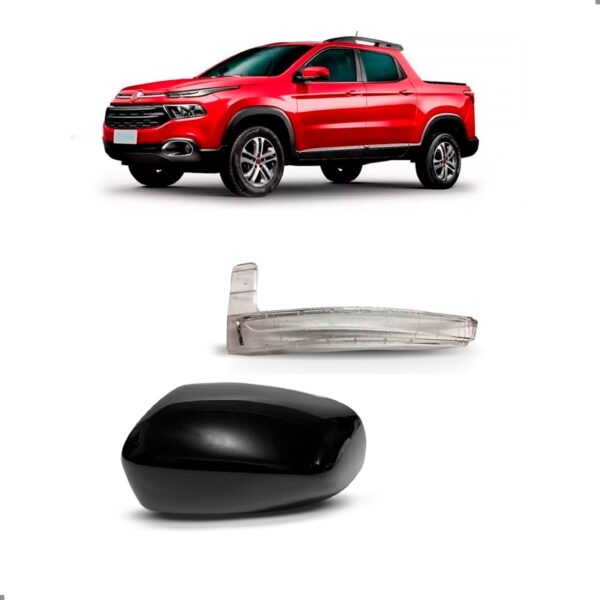 Capa De Retrovisor Com Lente Fiat Toro 2016 A 2025 Esquerda