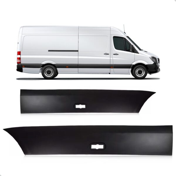 Par Friso Lateral Sprinter 2012 A 2018 Traseiro Longo Preto