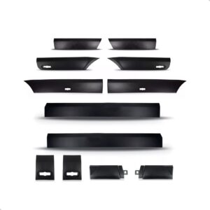 Kit Frisos Lateral Sprinter 2012 A 2018 Cabine Longa 12 Peça Preto