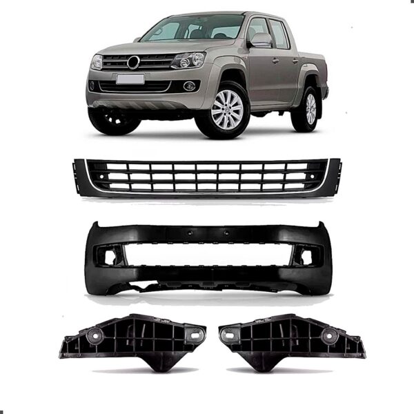 Parachoque Amarok Dianteiro 2013 A 2016 Grade 1a Linha  Preto