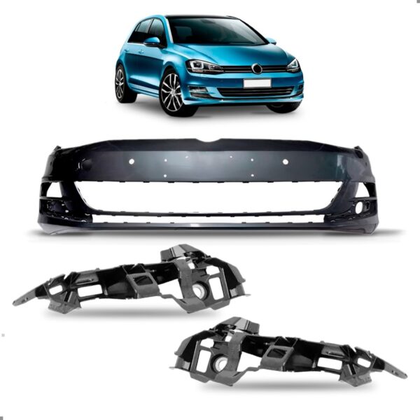 Envolvente Golf 2014 A 2017 Dianteiro C/furo Sensor Com Guia Preto