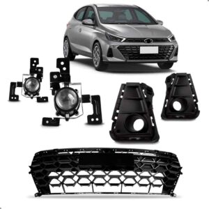 Kit Grade Para Hb20 Ano 2023 2024 Com Farois De Milha Preto