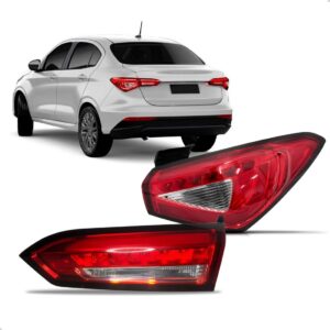 Kit Lanterna Cronos C/ Led 2017 A 2024 Canto E Tampa Direito Direito Vermelho