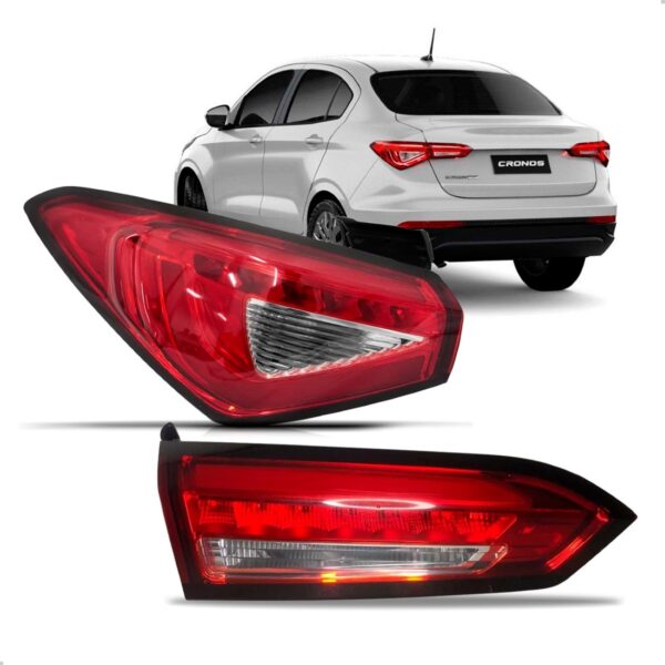 Kit Lanterna Cronos Led 2017 A 2024 Canto E Tampa Esquerdo Esquerdo Vermelho