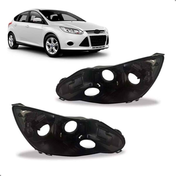 Par Carcaça Farol Dianteiro Para Ford Focus 2014 2015