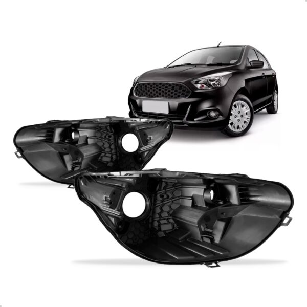 Par Carcaça Farol Dianteiro Para Ford Ka 2019 2020 2021 2022