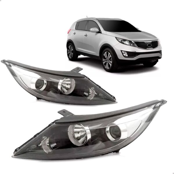 Par Farol Sportage 2011 2012 2013 Manual Eletrico Sem Led