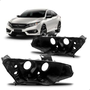 Par Carcaça Farol Civic 2017 18 19 20 2021 Com Regulador