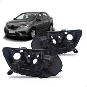 Par Carcaça Farol Dianteiro Logan 2020 2021 2022 2023