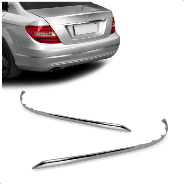 Par Friso Lateral C180 2008 09 2010 2011 Parachoque Traseiro