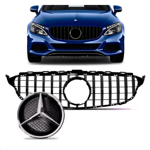 Grade Para Mercedes C180 Gtr Sport 2018 17 16 2015 Completa - Fosco