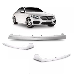 Kit Friso Para Mercedes C180 2015 A 2018 Cromado 3 Peças