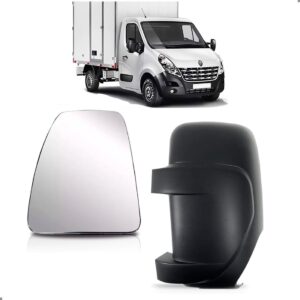 Kit Capa Retrovisor Master 2013 A 2025 Braço Longo + Lente