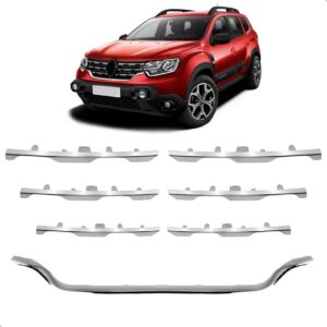 Kit 7 Frisos Cromados Grade Para Renault Duster 2021 A 2024