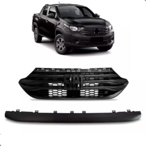 Kit Grade Radiador Com Friso Para Strada 2020 21 22 23 2024 Plástico