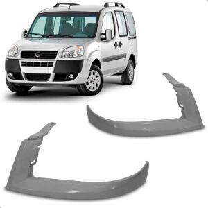 Par Friso De Farol Para Fiat Doblo 2009 A 2021 Cinza Liso Cinza