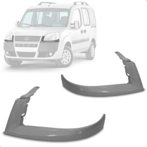 Par Friso De Farol Para Fiat Doblo 2009 A 2021 Cinza Liso Cinza