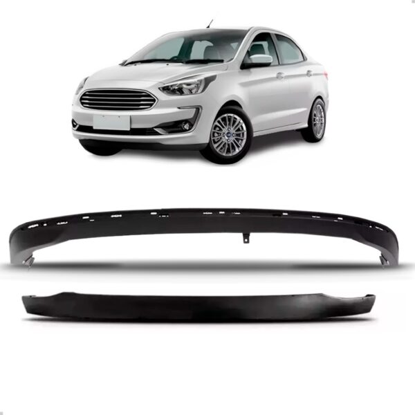 Kit Spoiler Dianteiro E Traseiro Ka Sedan 2019 2020 21 2022 Preto