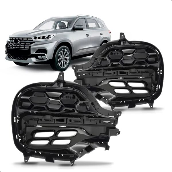 Par Tela Frontal Moldura Milha Lateral Tiggo 8 21 2022 2023 Preto