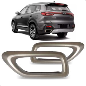 Par Aplique Escapamento Tiggo 8 2021 2022 2023 Prata