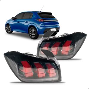 Par Sinaleira Traseira Para Peugeot 208 2020 21 22 2023 2024 Vermelho
