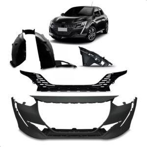 Kit Envolvente Dianteiro Peugeot 208 20/24 Com Parabarro Ld Preto