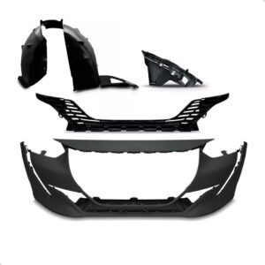 Kit Envolvente Dianteiro Peugeot 208 20/24 Com Parabarro Ld Preto