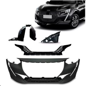 Kit Parachoque Dianteiro Para Peugeot 208 20 A 24 C/ Guia Le Preto
