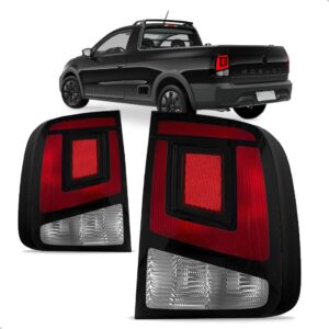 Par Sinaleira Traseira Saveiro 2023 2024 2025 Vermelho